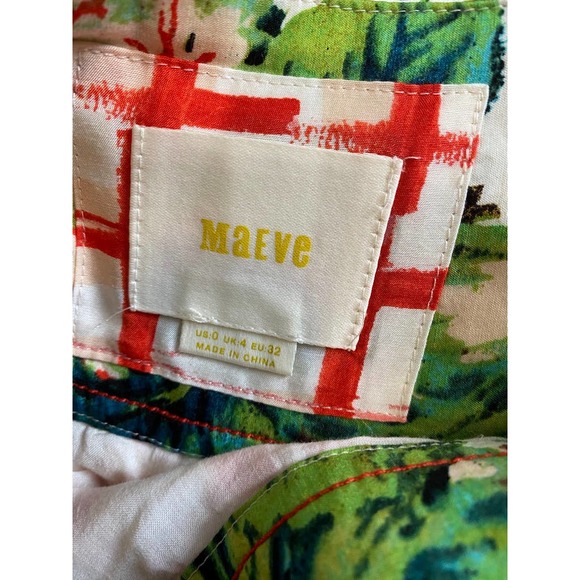 MAEVE Anthropologie County Fair Red Green Skirt Size 0 - Picture 5 of 7